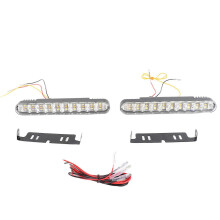2 stuks 30LED auto DRL dagrijverlichting met richtingaanwijzer, witte LED-dagrijverlichting, compatibel met voertuigen