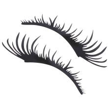TABLZONE eyelashes for your headlights Car Headlight Sticker PET Black 2 Pairs