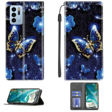 P201 Leather Wallet Phone Case with Magnetic Closure, Card Slots and Kickstand Flip Cover