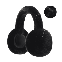 Fuzzy Ear Muffs for Women & Men – Soft, Fluffy, Foldable Ear Warmers Compatible with Cold Weather