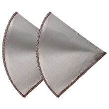 Metalen koffiefilter, roestvrijstalen filtergaas, diverse kleuren, 2 stuks, 18 x 13,6 cm
