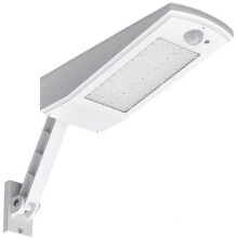 (White) 48 LED 4500mAh Solar Light 900lm IP65 Waterproof Outdoor Lamp Black with Adjustable Support, 120 Motion Sensor Lights