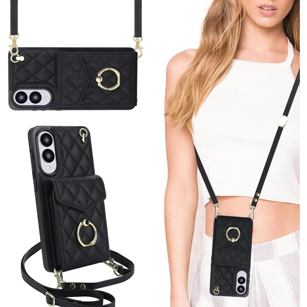 Crossbody Wallet Case For Compatible Galaxy S25 Edge Â Pu Leather, Rfid Blocking, Card Slots, Kickstand, Wrist Strap 9028731226446