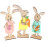 Wooden Easter Bunny Decorations Set of 2 or 3 1