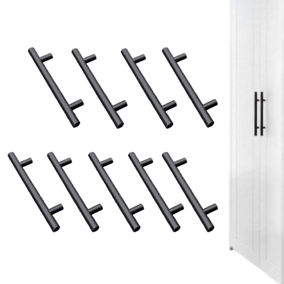 Wardrobe Pulls Kitchen Door Handles 10-Pack Kitchen Cabinet Handles5.9x3.78in Modern Furniture Pulls Ideal For Cabinet Drawer Cupboard Black 9479868087491