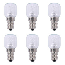 6x E14 Hochtemperaturlampe 500 Grad 25W Halogen-Ofenlampe E14 250V 25W Quarzlampe