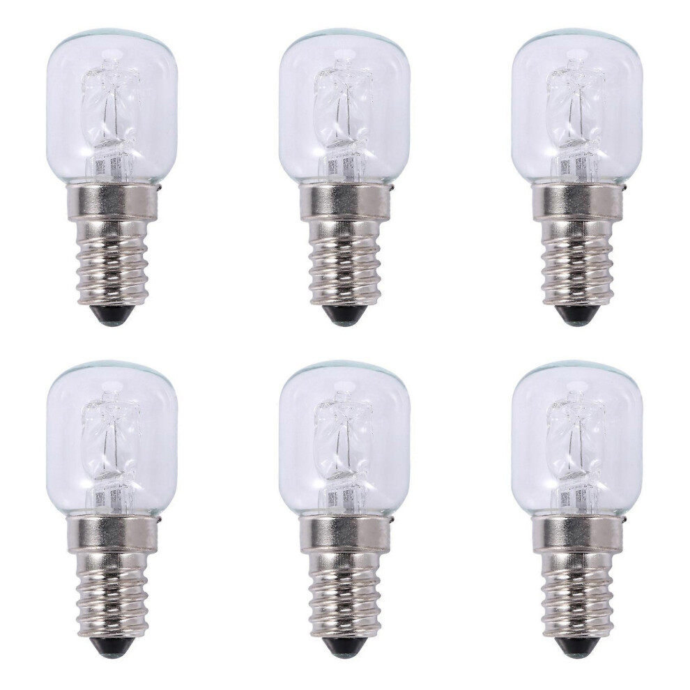 6X E14 High Temperature Bulb 500 Degrees 25W Halogen Bubble Oven Bulb E14 250V 25W Quartz Bulb