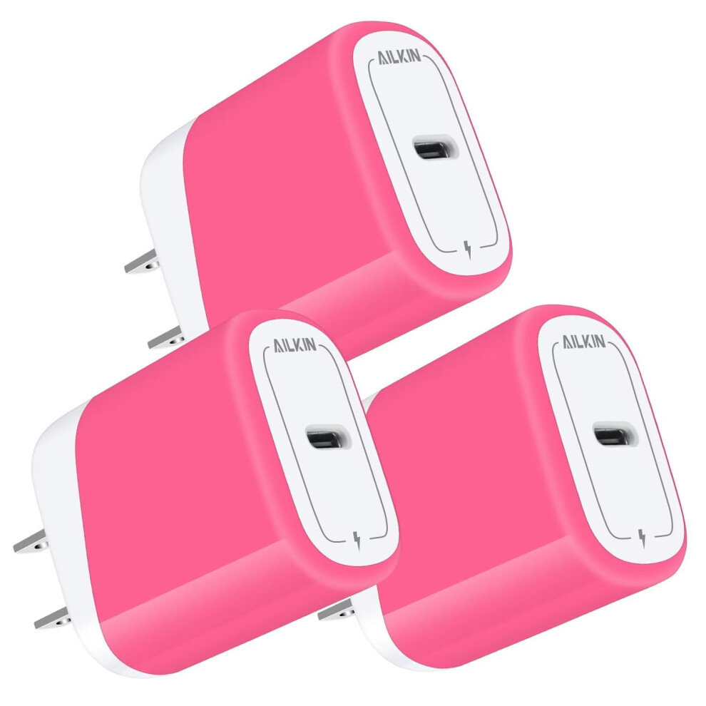 Usb-C Wall Charger Block, 3Pcs Pd 20W Fast Charging Adapter Compatible With Android 9365509145142