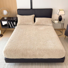 Winter fleece hoeslaken 120x200cm, warme pluche matrasbeschermer met diepe hoek, antislip bedovertrek voor eenpersoonsbed, machinewasbaar