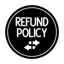 Aluminum sign - Signs Circle Refund Policy Wall or Door Sign Size: 8" Diameter