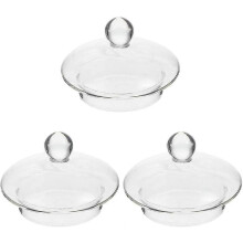 Couvercle en verre compatible pour petite théière, théières en verre, distributeur de boissons (3 pièces, 8,1 cm)