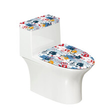 Palm Print Toilet Lid Dust Cover Set – Compatible with All Toilet Shapes, Polyester Stretch Fabric, Dust-Proof & Machine Washable