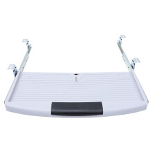 Under Desk Keyboard Tray with Ergonomic Height Adjustment, Smooth Sliding Drawer for Home Office Gaming, 10kg Load