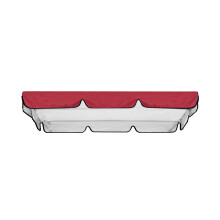 Dengmore stalen veranda schommelbank met waterdichte hoes, rood