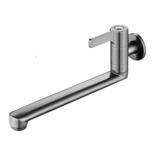 Extended wall mounted single cold kitchen sink mop pool faucet rotatable