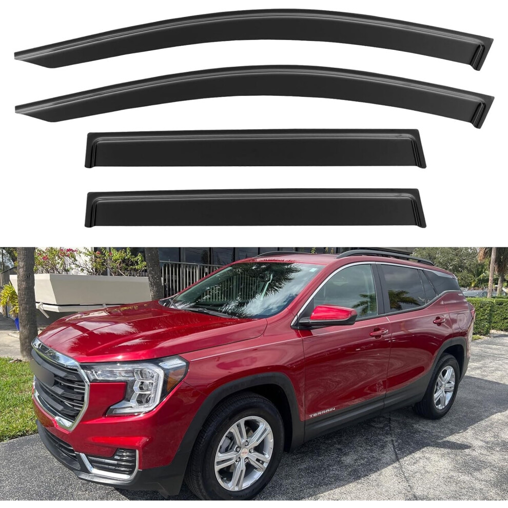 Out-Channel Window Visors For 2018Â2024 Gmc Terrain (Sle/Slt/At4/Denali), Rain Guards & Wind Deflectors 9479868502741