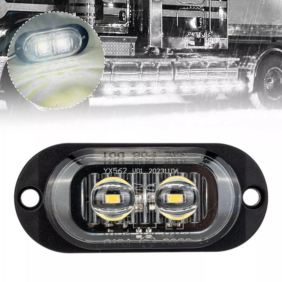 2 Led Side Marker Clearance Lights Waterproof Ip65 For Boat Trailer Truck Rv Dc 12V-24V 9028731261331