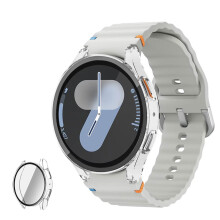 Kompatybilne z Samsung Galaxy Watch7 40 mm, twarde etui ochronne na ekran PC, antypoślizgowe, odporne na zarysowania szkło hartowane