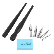 Herramienta para dibujar cómics, 1 juego de kit de dibujo y pintura de manga y dibujos animados con 2 portaplumas y 5 plumillas, portaplumas