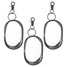 Saco transparente para exibição de bonecas, colecionáveis com design elegante, ideal para uso escolar (3 peças).