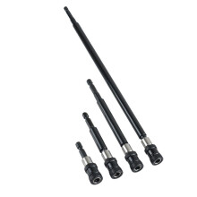 4Pcs 1/4inch Bit Holder 1/4inch Shank Drill Bit Holder-Black