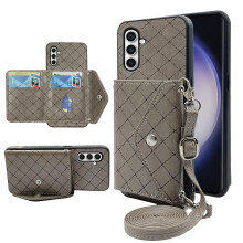 Wallet Case with Crossbody Strap, PU Leather Card Holder, Magnetic Closure, Stand for Samsung Galaxy A16
