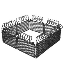 Modèle de clôture miniature, 1 ensemble, noir, 48,3 x 48,3 x 22,1 cm, accessoire pour jardin féerique à faire soi-même