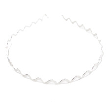Xinwanna Women Metal Headband Geometry Wave Shape Hair Hoop Non-Slip Elastic Design Bang Hairband Hair Accessories (Silver 1)