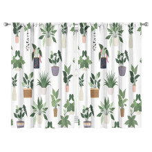 Green Cactus Curtains-blackout Curtains Bedroom Decor Living Room Darkening Grommet Window Drapes 2 Panels Set 52"x 84"