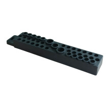 Magnetic Base Screwdriver Bit Organizer Strips 39 Slots-Black