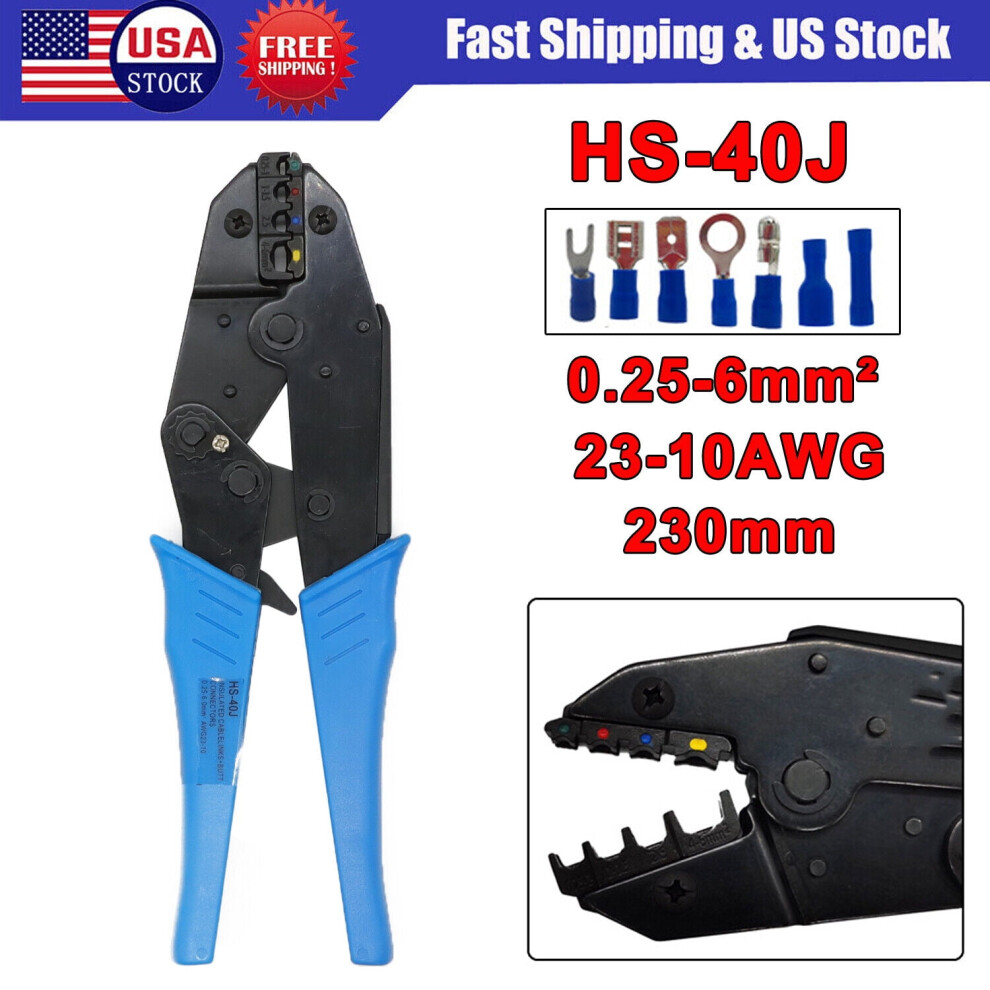 Hs-40J 0.5-6.0Mmâ² Wire Stripper HighâCarbon Steel Cable Stripping 20-10Awg Wire Crimper Stripping Tool 9028731610429