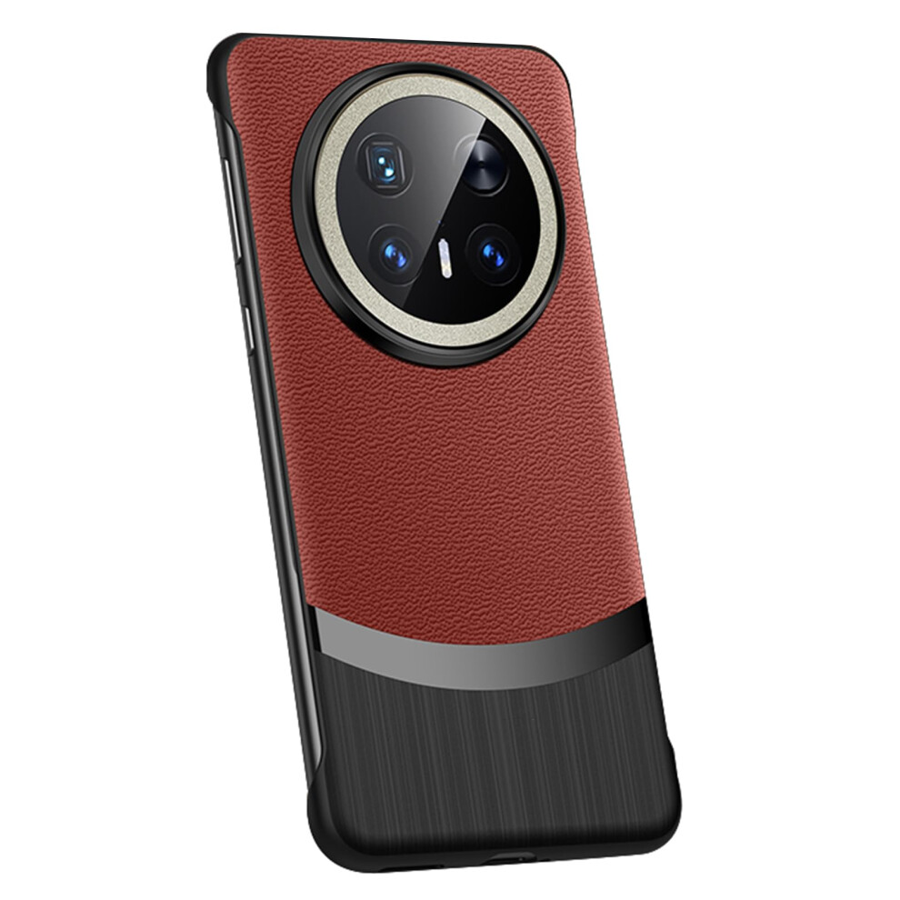 Leather Case For Huawei Mate 70 Pro, Luxury Slim Shockproof Cover With Camera Protection, Red 9771547585145