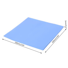 Θερμικό επίθεμα 100x100x3mm, θερμικά αγώγιμα επιθέματα σιλικόνης GPU από μαλακή