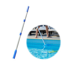 Pool-skimmernet med 35,5" teleskopisk aluminiumsstang, forstærket, kompatibel med nedgravede og overjordiske pools