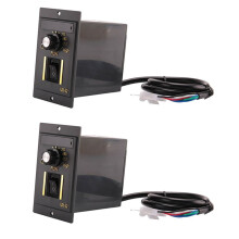 2X AC 220V 50Hz 15-400W Motor Speed Controller Digital Adjustable Stepless Motor Speed Controller 0-1450Rpm