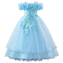 Elegant Girls Dresses For Casual Wedding And Party Wear With Off Shoulder Design And Tutu Skirt For Ages 7 12