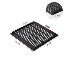 Wide Aluminum Alloy Air Vent Perforated Sheet Web Plate Ventilation Grille Vents Black 300X300mm