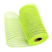 PP Decorative Mesh Ribbon 15cm10 Yds, Metallic Foil, for Wreaths, Swags, Bows, Gifts – Compatible with E Jwdx