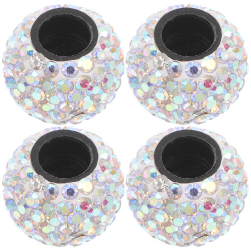 Crystal Tire Valve Caps Universal Fit 4 Pcs