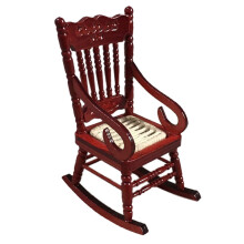 Miniature Rocking Chair for 1:12 Dollhouse Wooden Furniture Model Set