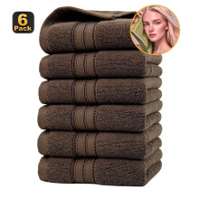 6er-Pack Handtücher, weich und saugfähig (400 g/m²), ideal für Bad, Fitnessstudio, Dusche, Hotel und Spa