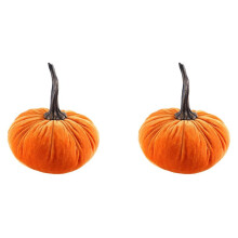 2X Large Velvet Pumpkins for Decorating,Handmade Artificial Harvest Pumpkins,Fall Halloween Thanksgiving Home Decor
