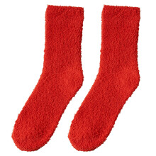 Fuzzy Ankle Socks for Women – Soft, Cozy Plush Slipper Socks, 2 Pairs, Red – Christmas & Valentine’s Gifts