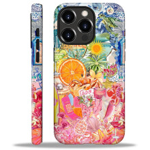 Shockproof Clear Protective Cover Summer Ocean Collage Cute Phone Case for iPhone 16 Pro Max for Women