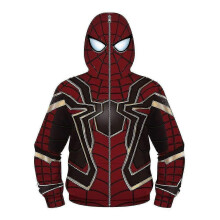 (6-7 Years,Dark Red Spiderman)Kids Boy Spider-man Hoodies Hooded Zip Coat Sweatshirt Jacket Top Outwear Fans Gifts