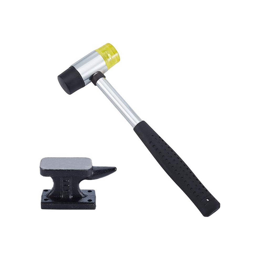 Horn Anvil Set Iron Anvil With Rubber Hammer Blacksmith Forge Kit Forging Bench Block Anvil Silversmithing Tools 6034264394203