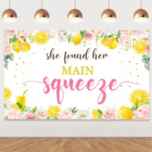 Bridal Shower Lemon Backdrop for Bride-to-Be Photo Banner
