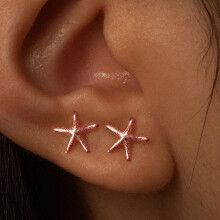 Trendy 14K Gold Plated Starfish Stud Earrings for Women – Dainty, Lightweight, Hypoallergenic, Minimalist Jewelry Gift