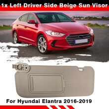 Zonneklep links bestuurderszijde geschikt voor Hyundai Elantra 2016-2019, zonneklepafdekking met spiegel 85210-F0100TTXX, beige