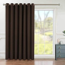 Brown Sliding Door Curtain 84 x 100 Inch Thermal Privacy